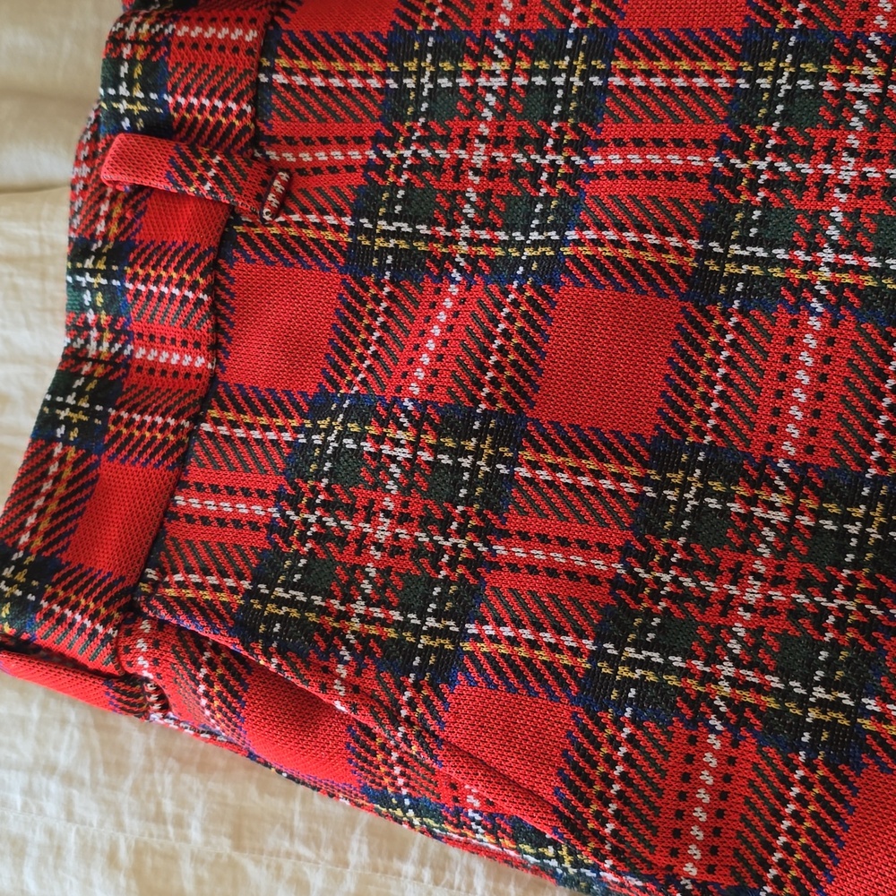 Vtg 70s Sears Kings Road Plaid Red Trousers Pants 34x30  Mens - Picture 6 of 8